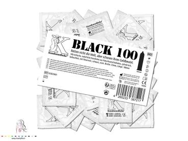 ♥ 100 Kondomotheke Premium-Qualität Kondome Black