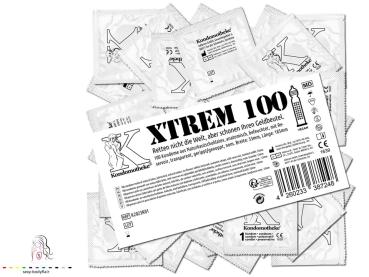 ♥ 100 Kondomotheke Kondome XTREM gerippt / genoppt Premium-Qualität