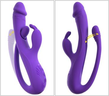 ♥  Rabbit Vibrator with G-Spot / Anal Tickler