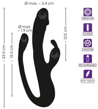 ♥  Rabbit Vibrator with G-Spot / Anal Tickler
