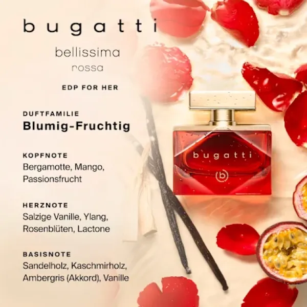 ♥ 60ml Bugatti Belissima Rossa, EdP