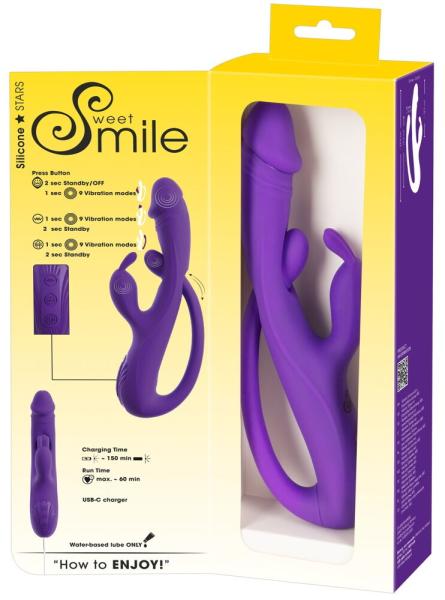 ♥  Rabbit Vibrator with G-Spot / Anal Tickler